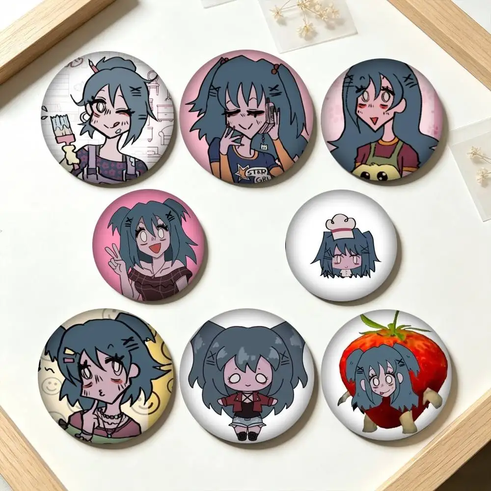 L-Lacey Analog Horror  25 32 44 58 75mm Badges Personalized Round Brooches Pins Accessory Gift
