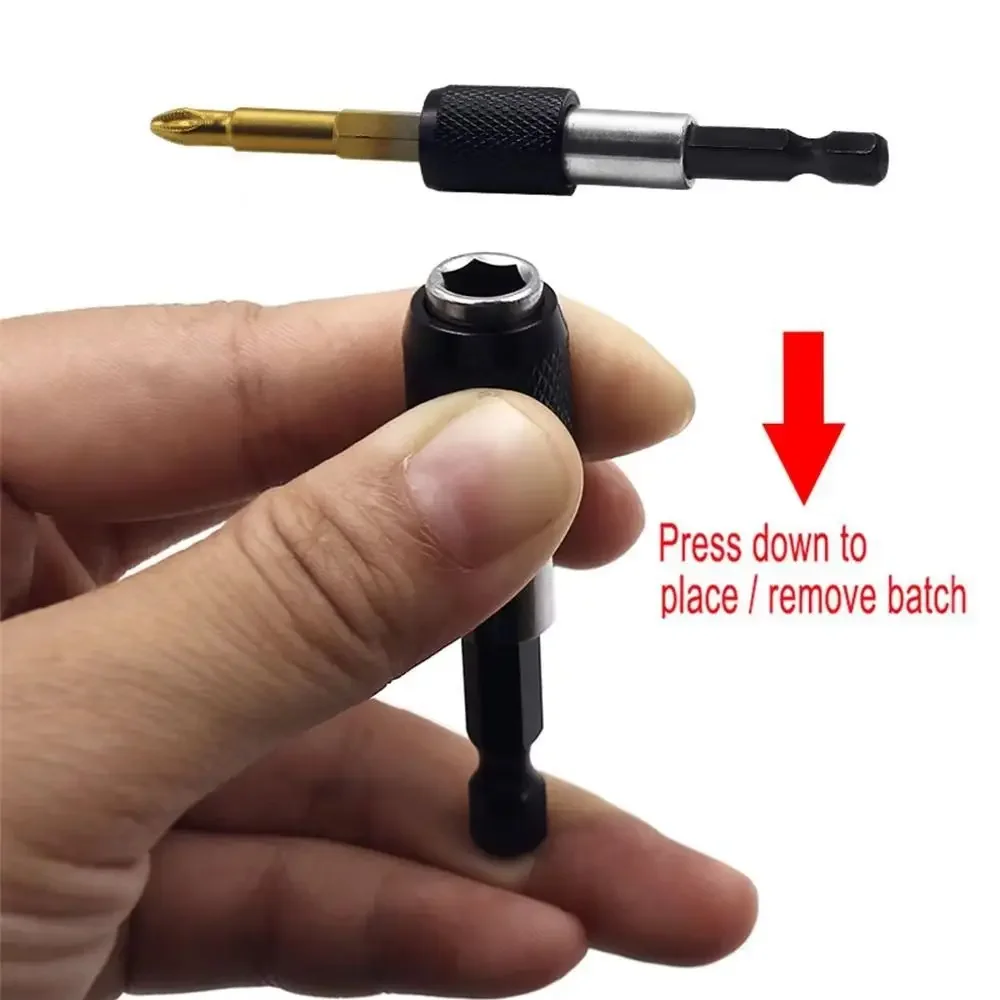 3Pcs/Set Self-locking Screw Bit Extension Rod Quick Transfer 60-150mm Hexagonal Screwdriver Extension Rod Long Handle