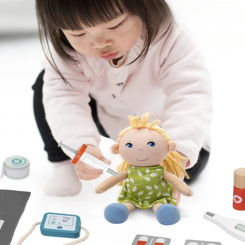 Montessori Educational Wooden Toys Puzzle Baby Play Doctor Creative Games Building Blocks Dollhouse Accessories Diy Girls Toys