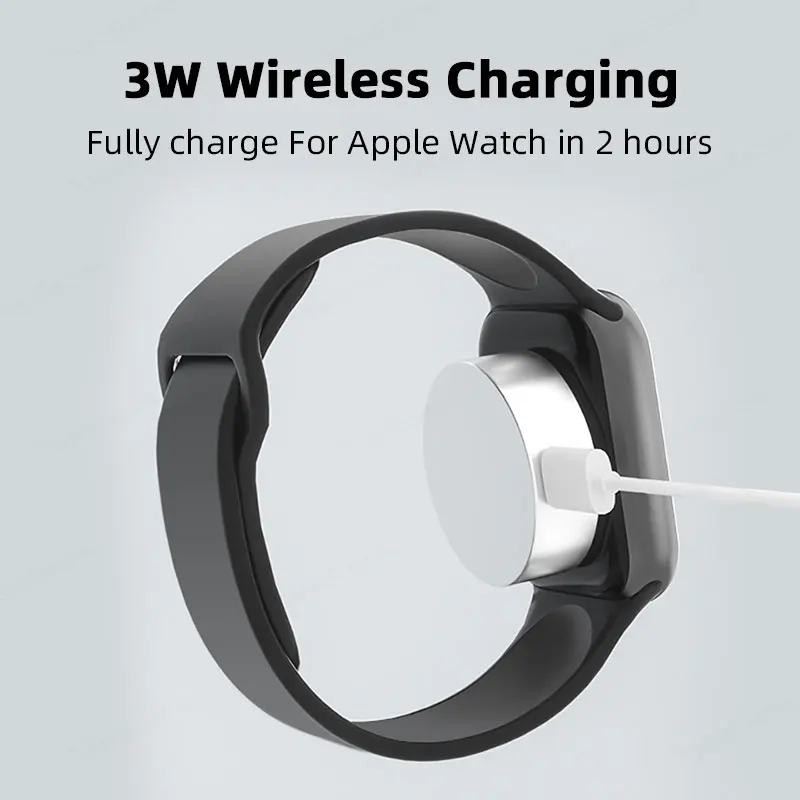 Magnetic Wireless Charger For Apple Watch Series S9 8 7 5 4 3 2 1 SE Charging Dock Station Portable For iOS or Type-C Charger