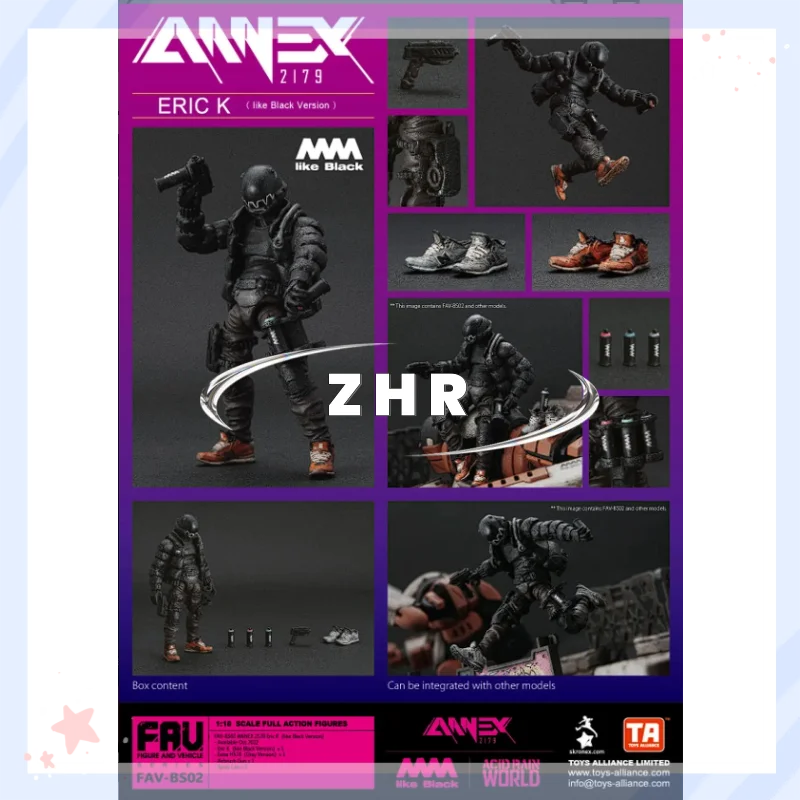 متوفر في المخزون حرب المطر الحمضية x AAAA مثل الأسود x ANNEX 2179 FAV-BS02 إريك K (مثل الإصدار الأسود) نموذج جندي متحرك لعبة شخصيات الحركة