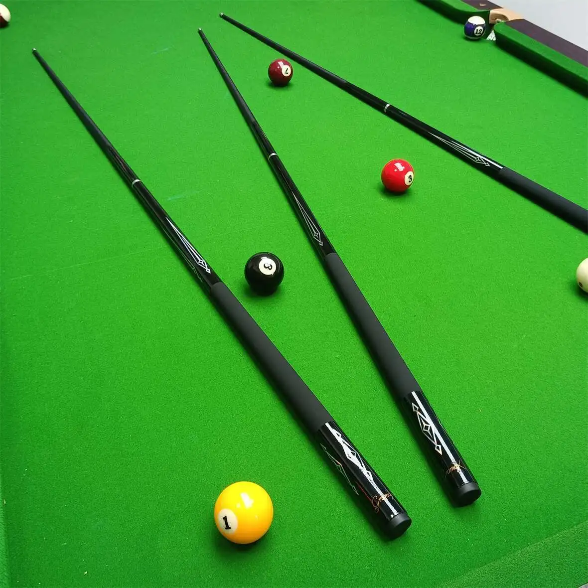 Black Technology Carbon Wire Handle Black Technology Billiard Cue Chinese Style Black Eight Special Small Head Split