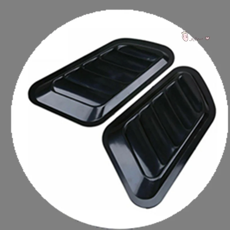 

Universal Car Hood Vent Louver Glossy Black ABS Plastic Air Intake Scoop Cover For Engine Heat Extraction