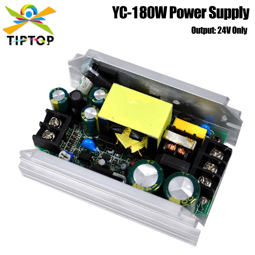 

Freeshipping 180W Power Supply Board 24V Single Output 7A Aluminum Cover Cut Angle For Led Par Light Only