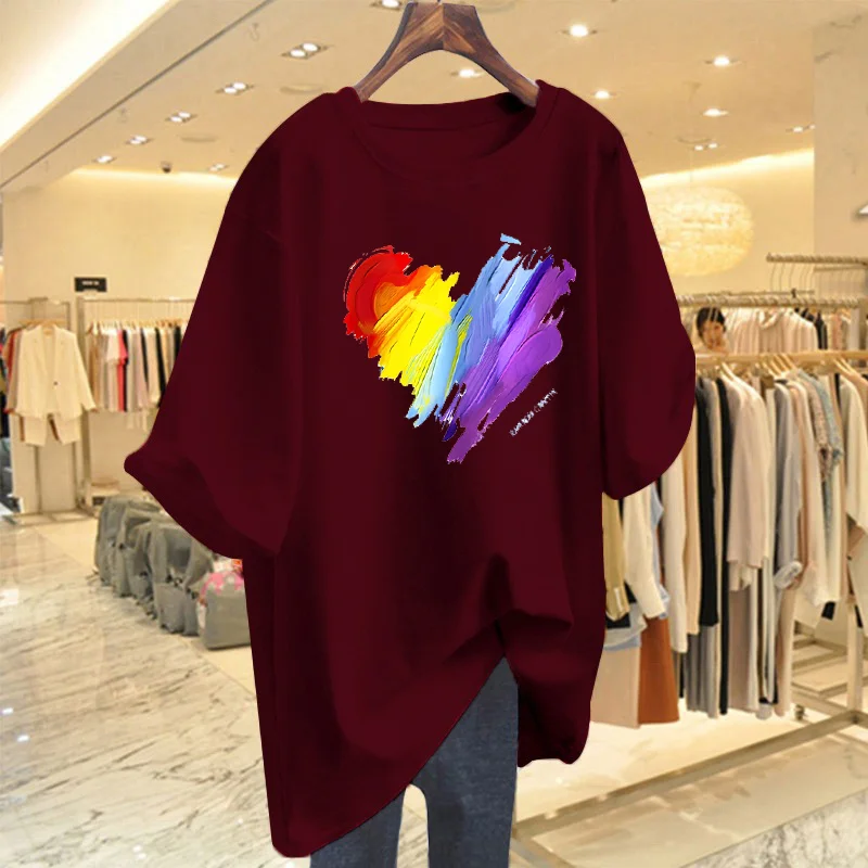 Summer Fashion Cartoon Printed O-neck Top Tee, Loose Casual Short Sleeve T-shirt, Women Clothing 100% Cotton Basic Pullovers
