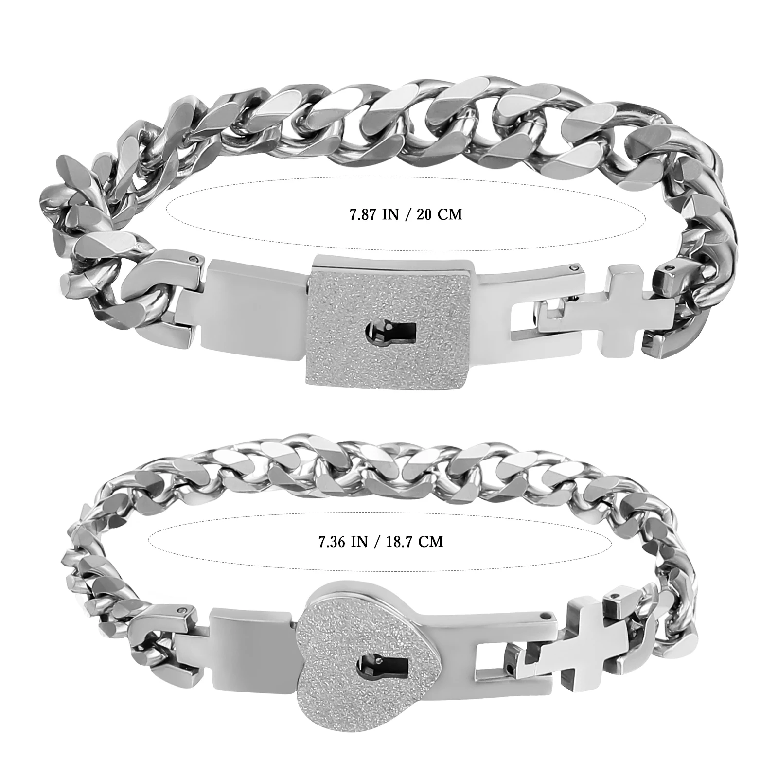 

Jewelry Bracelet Couples Bracelets Charms Birthday Stainless Steel Men Matching