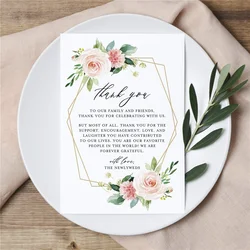 10/20Pcs 10cm*15cm Flowers Wedding Dinner Event Table Card Thank You Cards Party Decorative Writable Cards Wedding Invitations