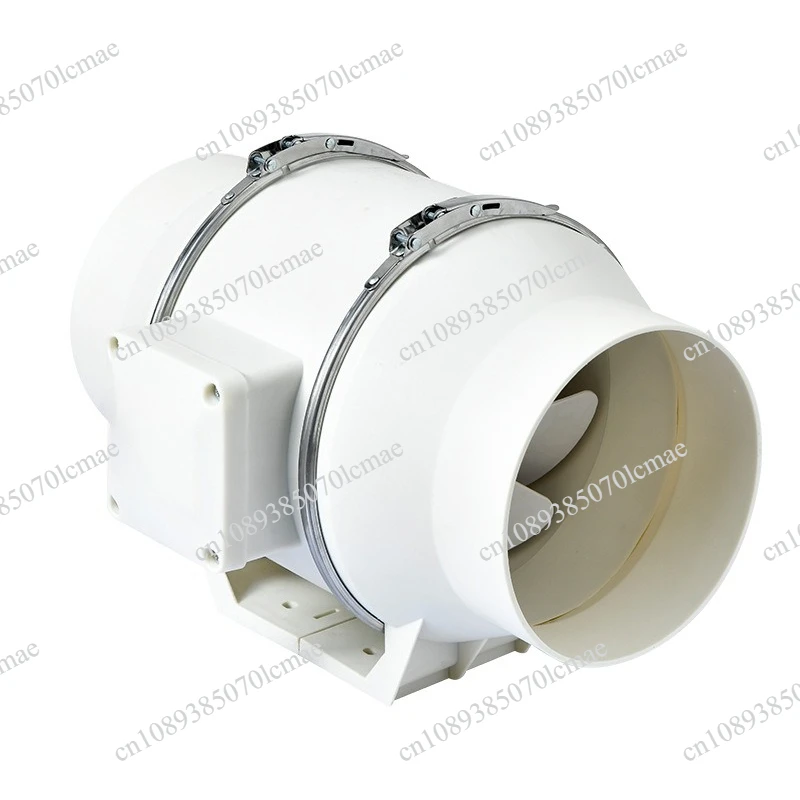 Silent high-power high-efficiency kitchen exhaust fan circular ventilation fan diagonal flow duct pressurization