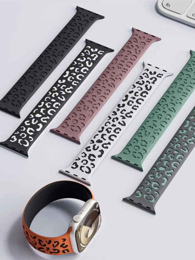 Solo Loop Armband für Apple Uhren armband 45mm 44mm 42mm 41mm 40mm 49mm graviertes Correa Armband iwatch Serie Ultra 2 7 se 5 3 6 8 9