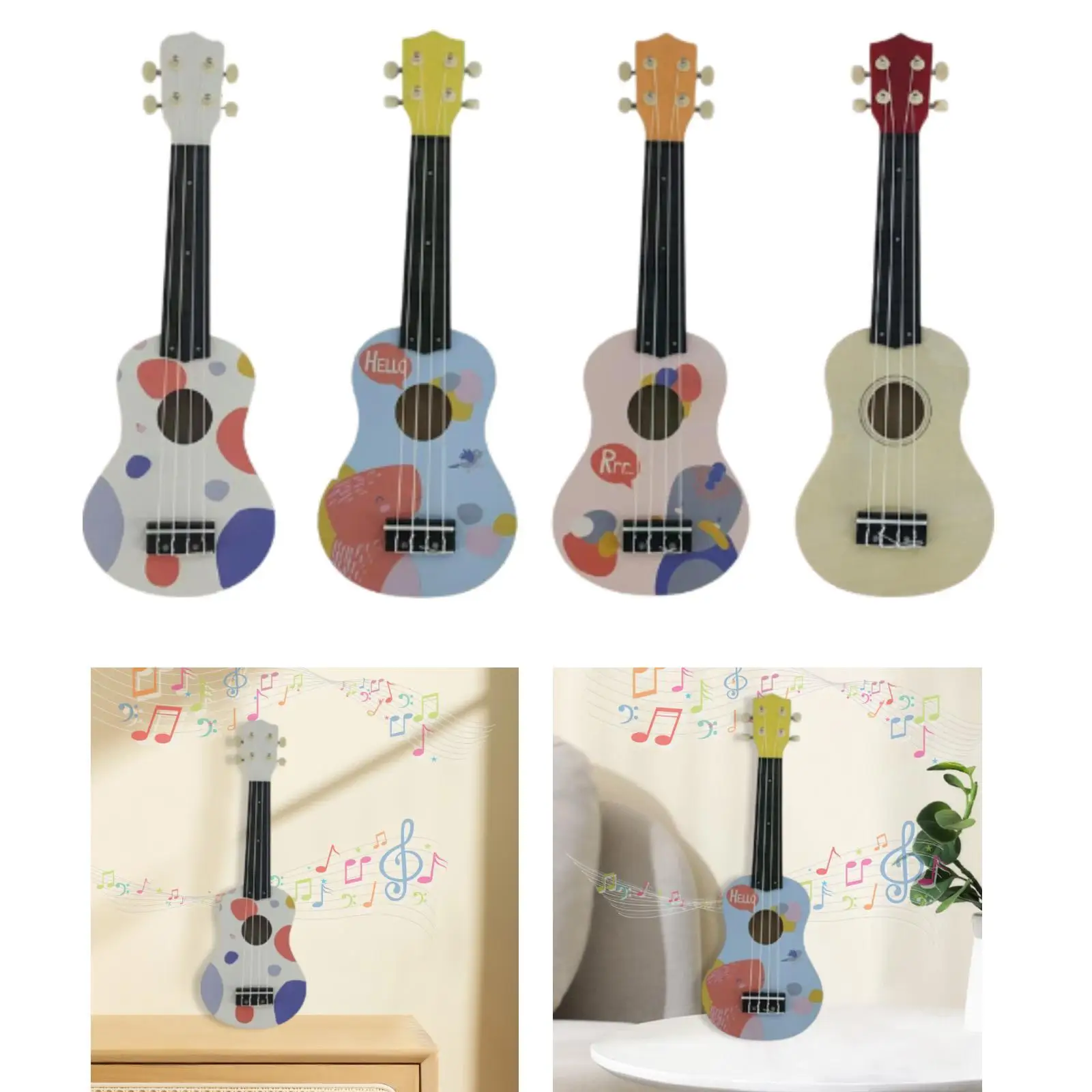 20.87'' Mini Ukulele for Children, 4 String Guitar Toy for Young Musicians