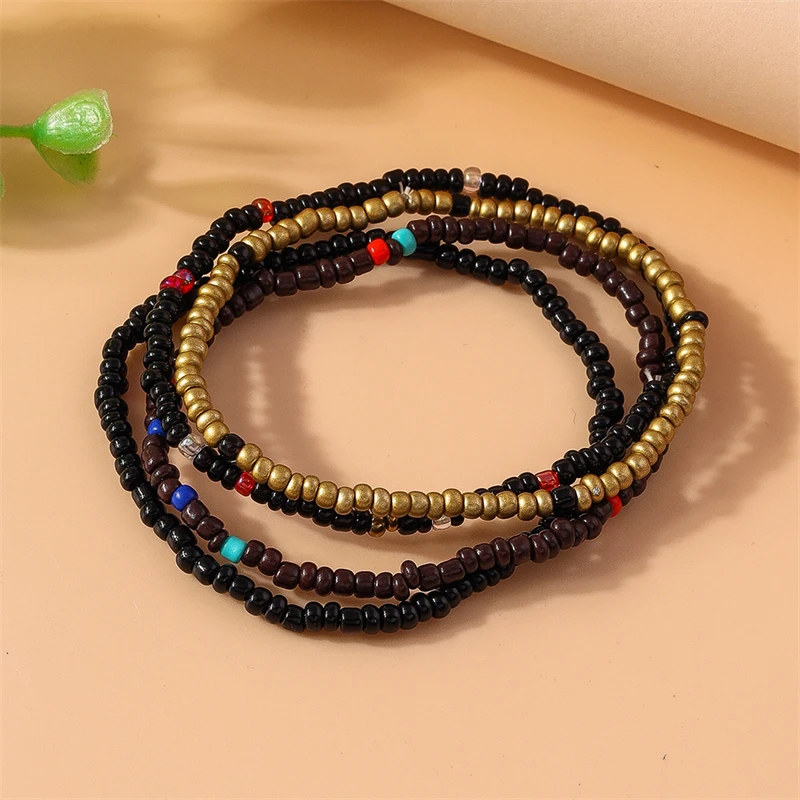 4 teile/satz böhmische handgemachte bunte perlen armbänder für frauen elastische perlen armbänder mädchen party holdiay schmuck dekoration – Detail 23