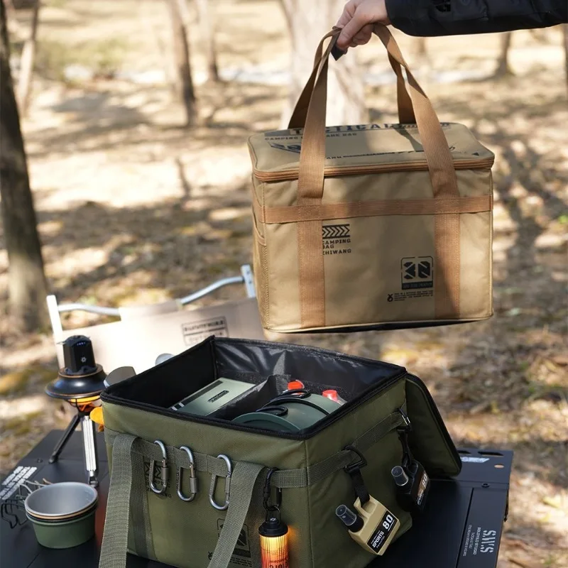 

30L Large Capacity Foldable Tactical Storage Bag for Outdoor Camping Cookware Gas Canister Protection