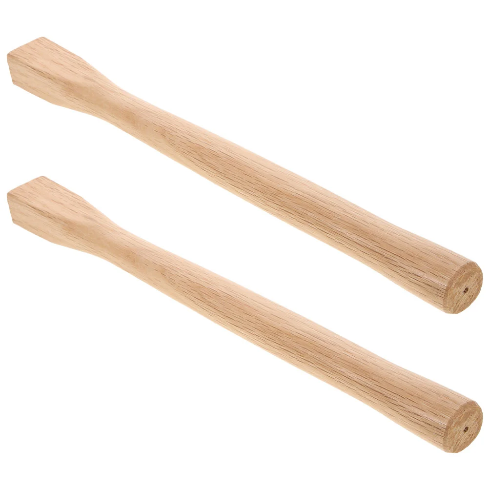 2 Pcs Hoe Wooden Handle Handles Garden Work Tools Hammer Replacement Flip Chip