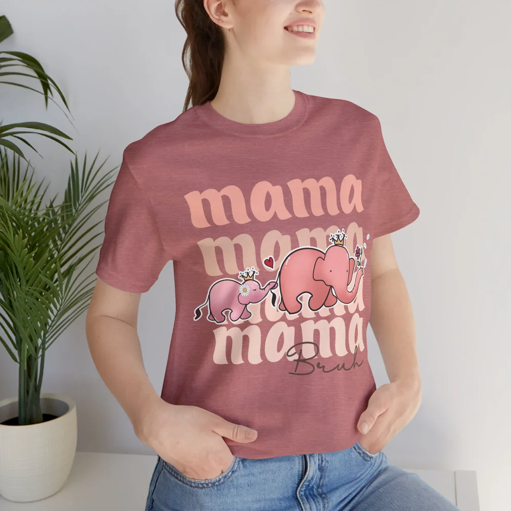 Mama Bruh Mom Day T Shirt Mothers Day Flower Grandma Gift Cute Funny Women Tee