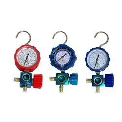 500/800PSI Refrigerant Manometer Manometer Air Condition Pressure Gauge Manometer Valve For R410A R22 R134a R404A