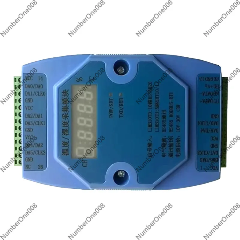 5-Channel RS485 Modbus Temperature Humidity Acquisition Module for SHT10/11/15, Industrial Data Logger 9-24V