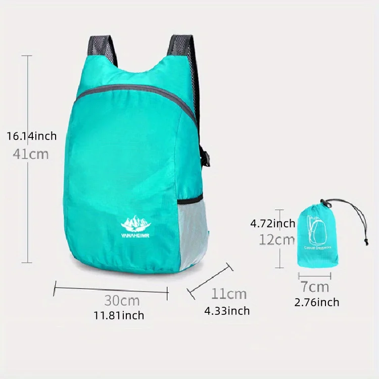 Neutral Waterproof Foldable Backpack – Large Capacity Ultra-Light Daypack for Camping, Hiking, Travel & Running