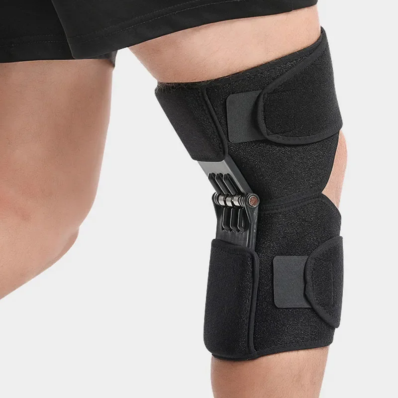 1 Pair Knee Protection Booster Power Support Knee Pads Powerful Rebound Spring Force Sports Hiking Squat Leg Protective Brace