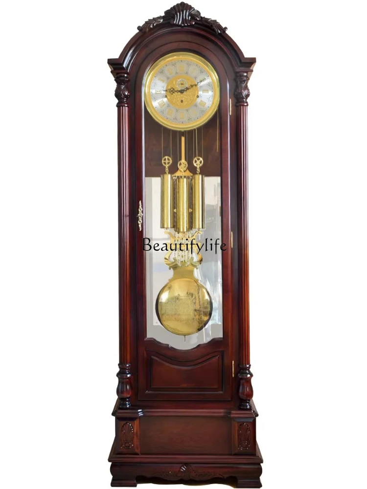 

02*European living room heavy hammer zipper seat vertical bell machinery copper solid wood