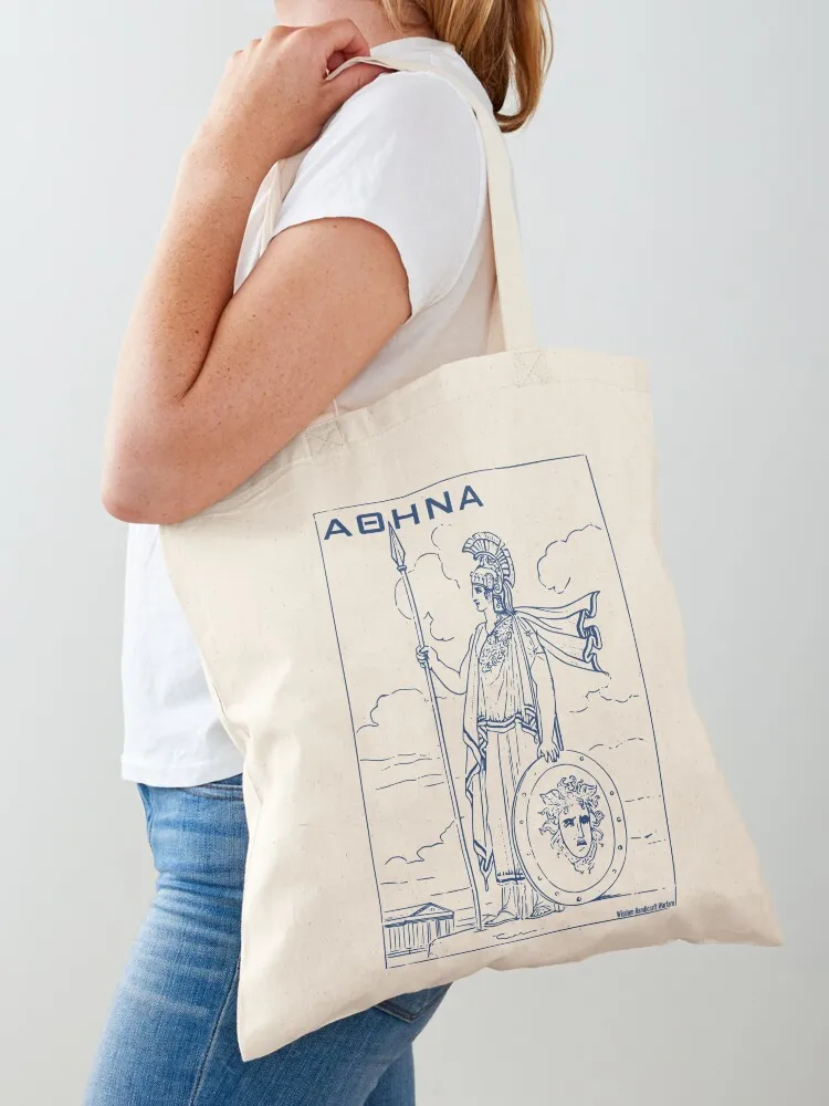 Athena_Greek Gods Mythology Gifts Tote Bag Women's beach bags woman shopping bag ecological bags Custom bag Canvas Tote