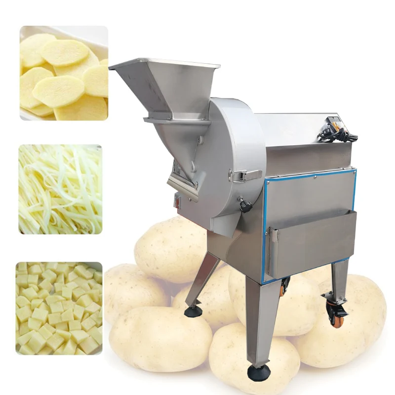Commercial Multi-Functional Vegetable Cutting Machine For Central Kitchen Fruit Vegetable Slice Shred Dice Machine