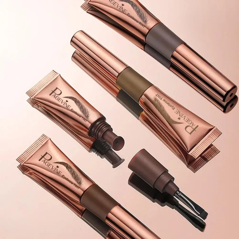 Eyebrow Tattoo Tint Semi Permanent Brow Tint Long-lasting Brown Liquid Tint Makeup Tattoo Brow Eye Enhancers Waterproof Nat B0Q5