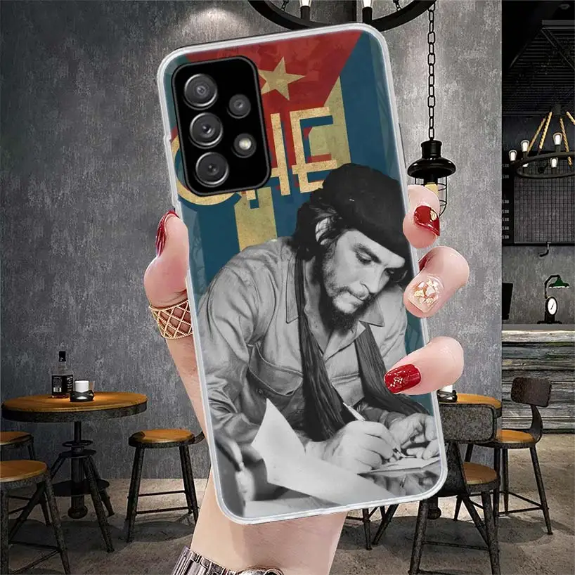 Che Guevara Cigarett Phone Case For Samsung Galaxy A55 A54 A53 A52 A15 A14 A13 A12 A35 A34 A33 A32 A25 A24 A23 A22 A04S A03S A02