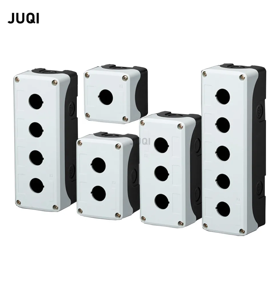 22 مللي متر مقاوم للماء زر صندوق التبديل صندوق التحكم 12345 حفرة المؤشر الصناعي زر كهربائي التبديل صندوق توقف الطوارئ #1