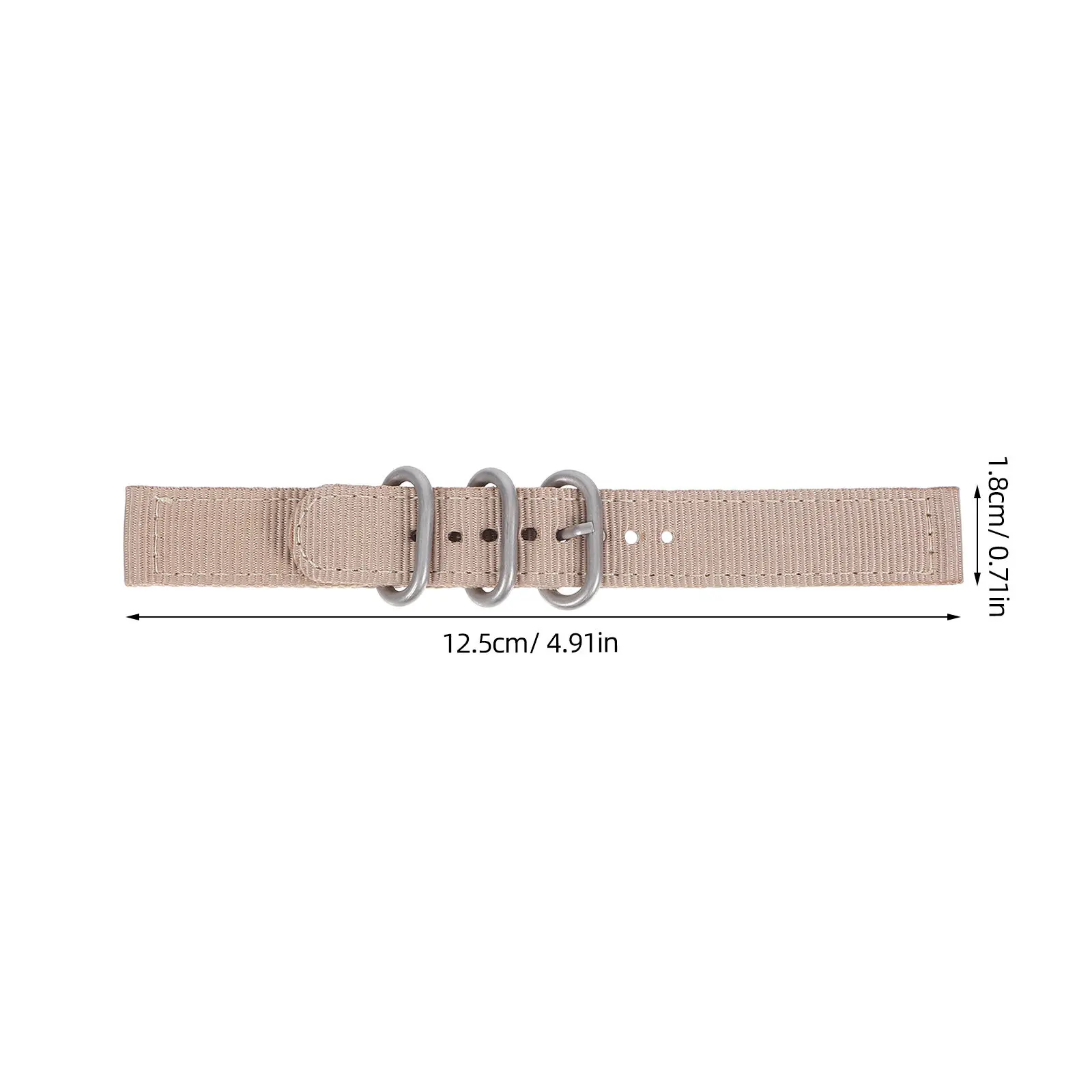 18Mm Stylish Braided Nylon Watch Band Strong Endurance Comfort Fit Easy Replace Watch Strap for Gym Swim Hiking Khaki