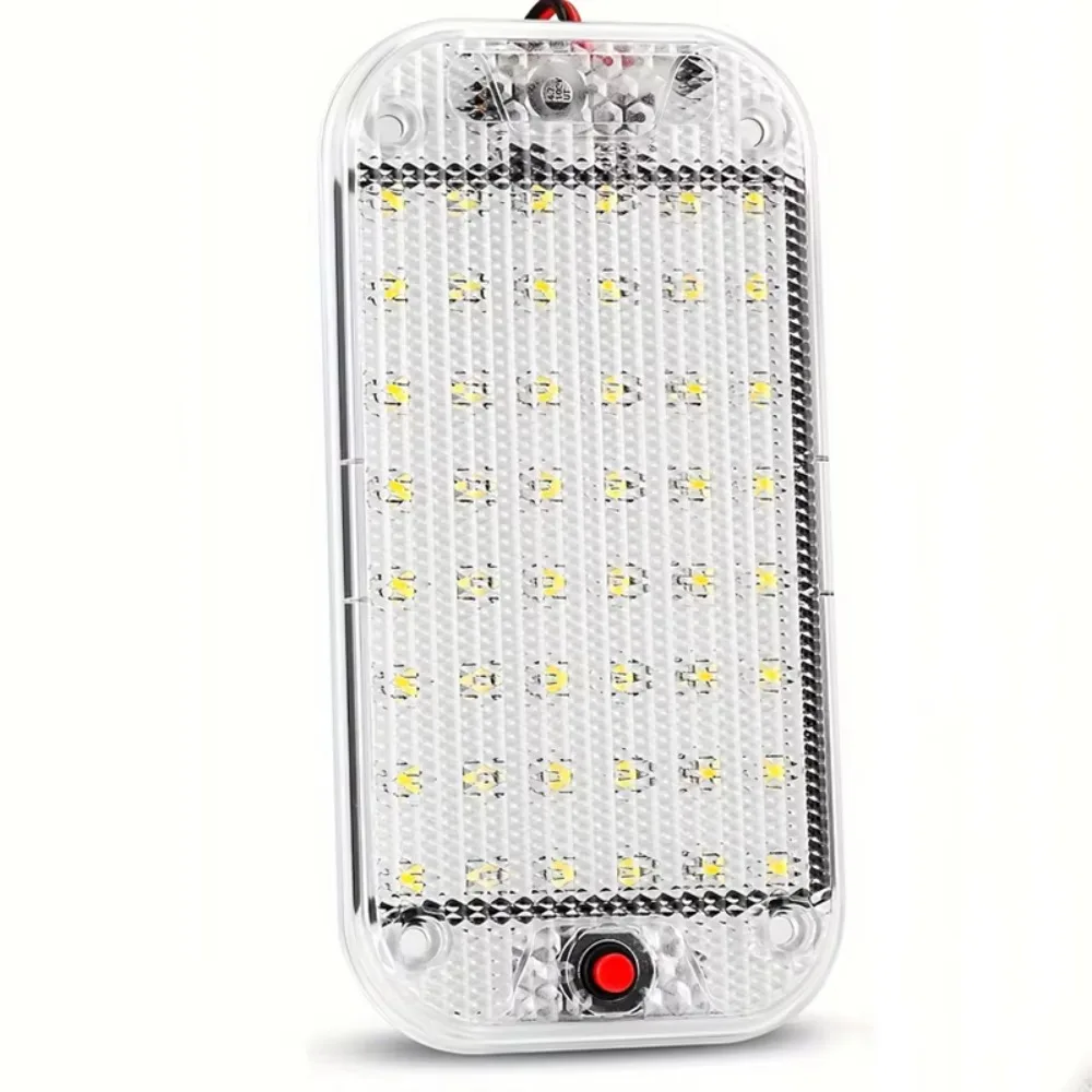 Universal Ceiling Light Bright Car Indoor Lamp With ON/OFF Switch 48LEDs Interior Dome Light For Box Trucks, Campers, Boats, RVs