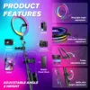 360 포토 부스 (플라이트 케이스 포함) RGB 조명 360 포토 부스 머신 (파티, 결혼식용) 앱 원격 제어 자동 회전 부스 4