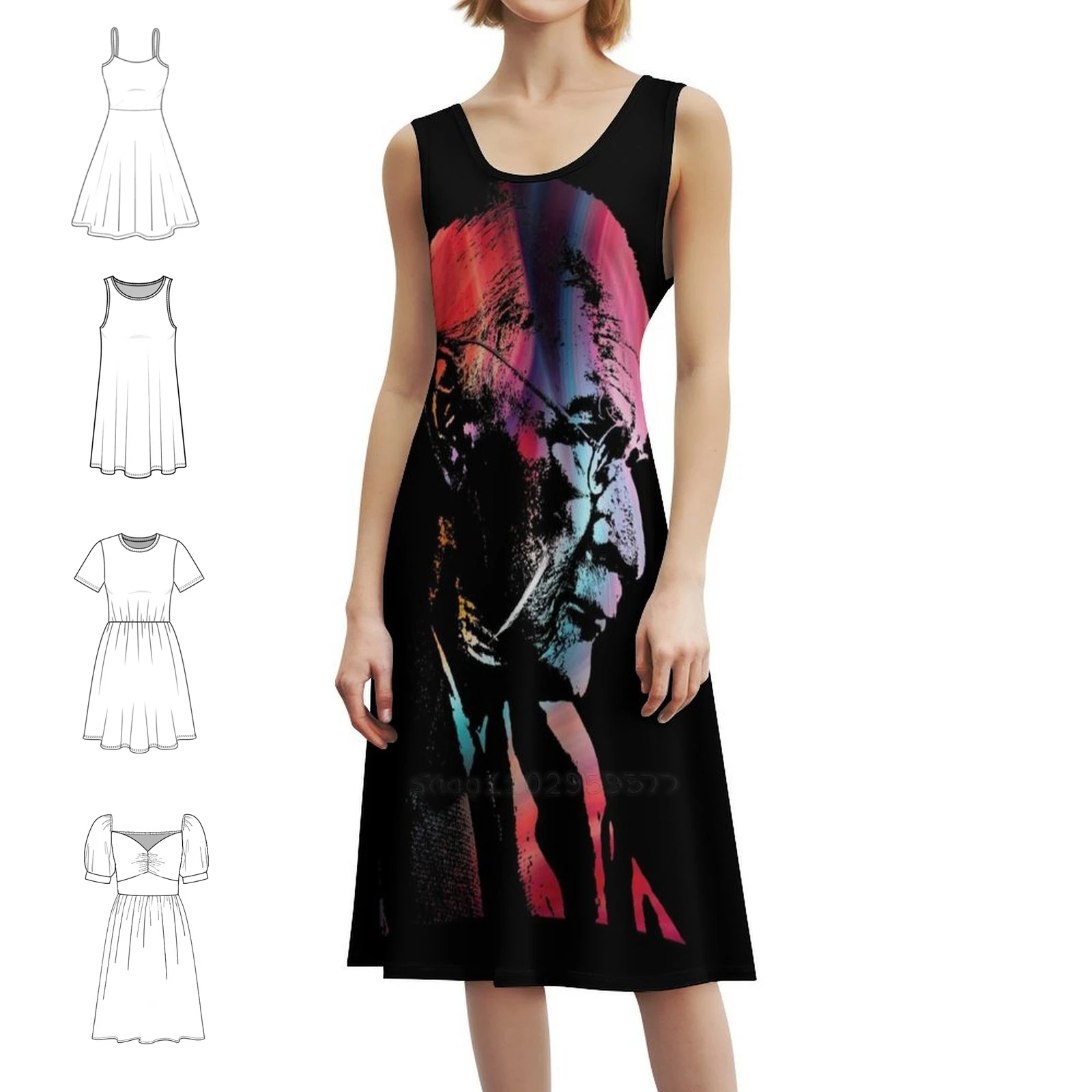 فستان كارل غوستاف جونغ الأنيق للحفلات للنساء على شكل حرف A مع خيارات قصيرة/طويلة/بدون أكمام كارل غوستاف جونغ جيان #1