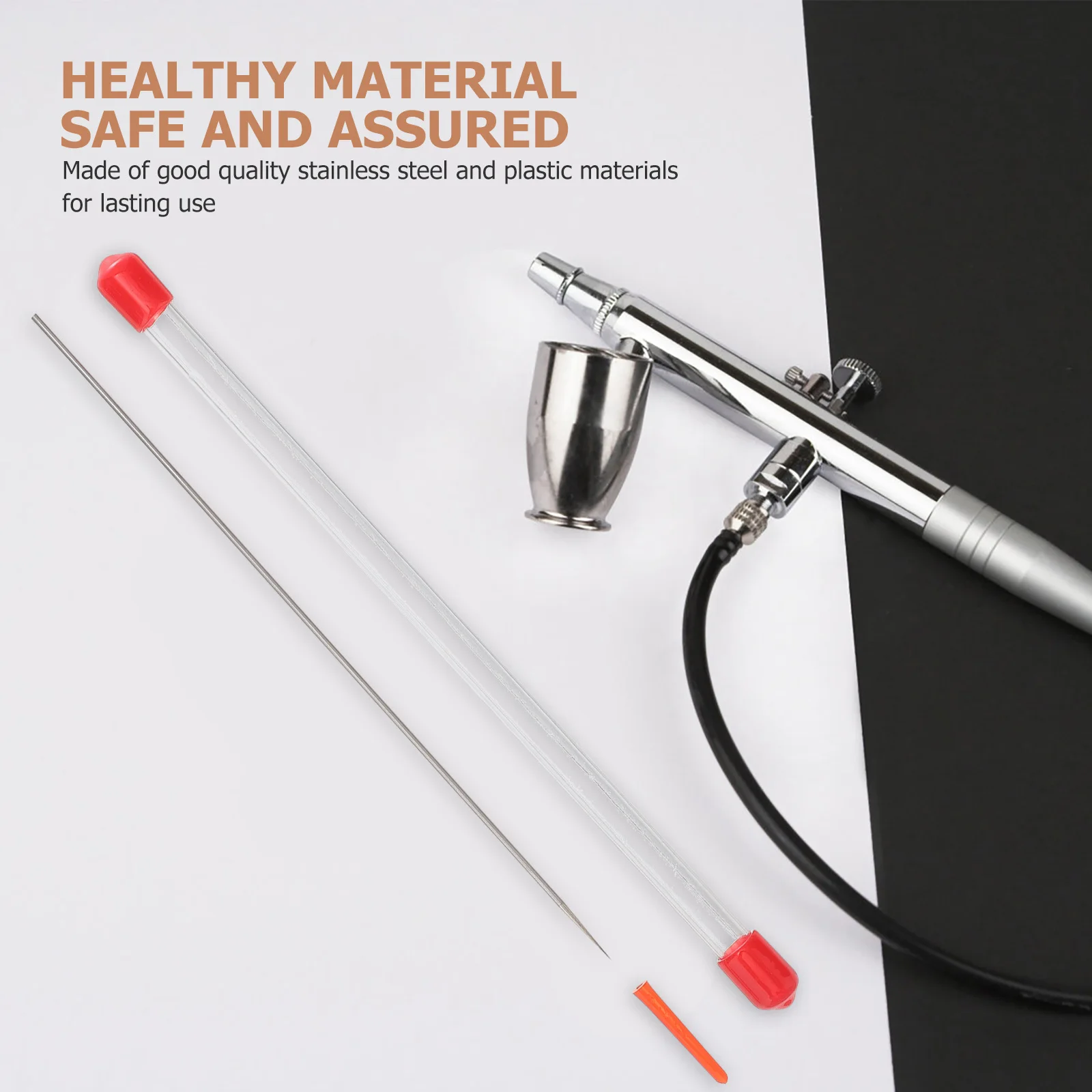 

5pcs 0.3Mm Airbrush Needle Replacement Stainless Steel Precision Tapered Tip For Fine Line Spray Painting Art Supplies Tools