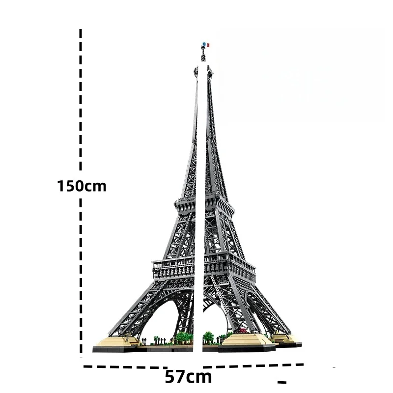 2025New 10001 PC Op voorraad 1.5 M Eiffeltoren compatibel 10307 PARIJS Architectuur Model Bouwsteen Volwassen kinderen Speelgoed Gift Set