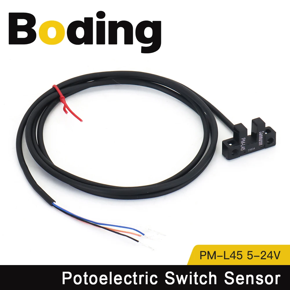 

BODING PM-L45 U-образный фотоэлектрический датчик переключателя DC5-24V 4P NPN для вибрационного ножа с ЧПУ