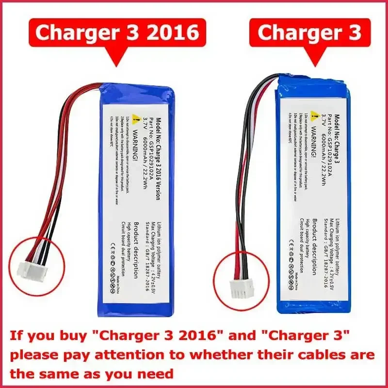 2023 Origina Battery for JBL Charge Flip Pulse Xtreme 1 2 3 4 5 for Harman Kardon Go Play Onyx Mini Speaker Bateria