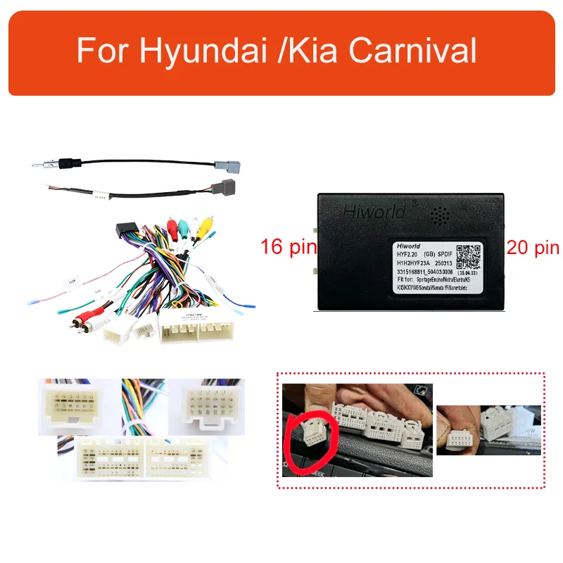 Newest Hiworld XP-XB-103 HYF2.20 Canbus Box for Hyundai Android /Kia Carnival Auto Parts