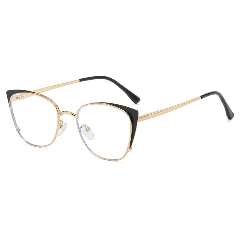 New Trend Cat Eye Anti-blue Light Glasses Women Men Metal Leg Eyeglass Computer Glasses