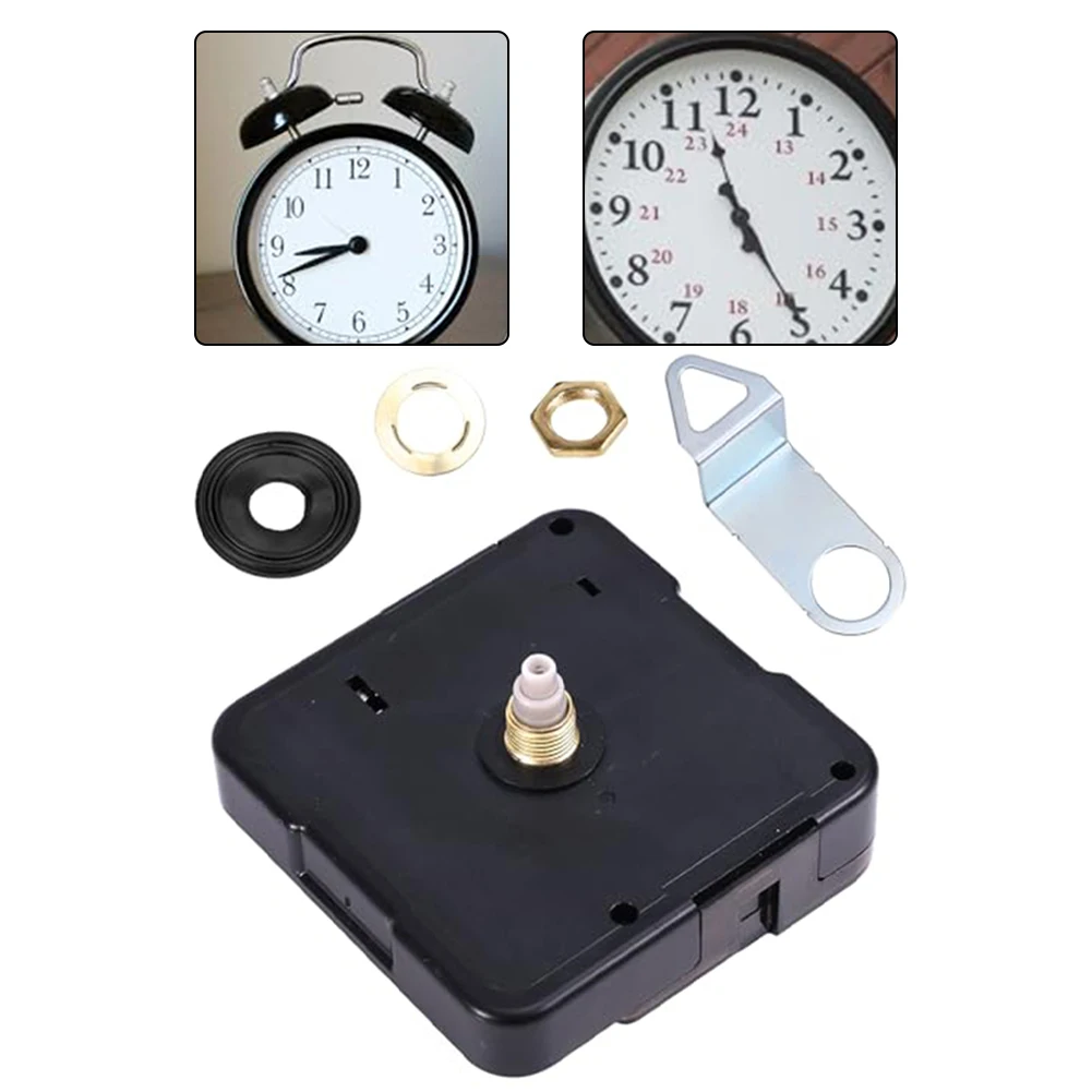 Complete Quartz Clock Movement Replacement Kit for Repairing and Creating Custom Clocks with Metal and Rubber Parts