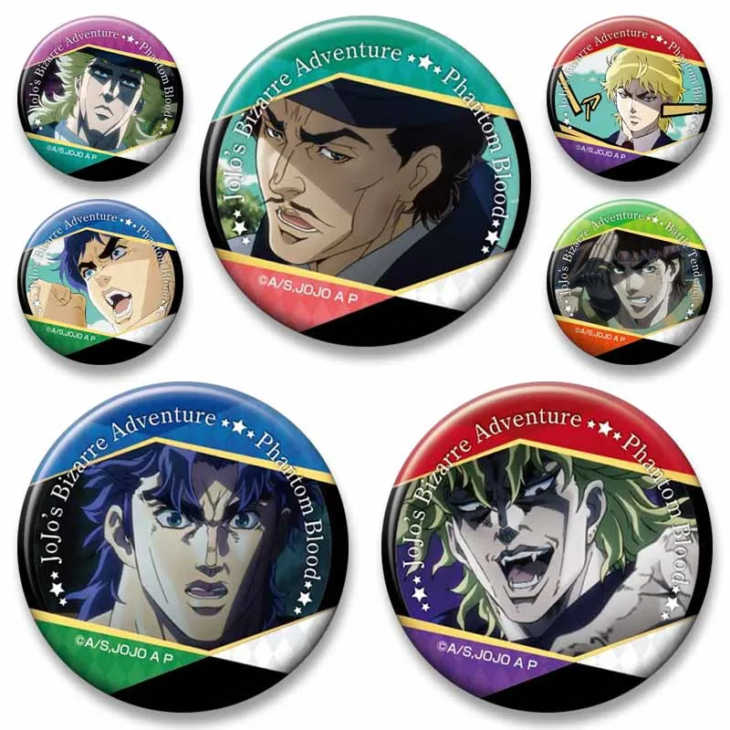 Anime JoJos Bizarre Adventure Lapel Pin Giorno Guido Narancia Badge Cartoon Role Playing Brooch Bag Hat Jewelry Accessories Gift