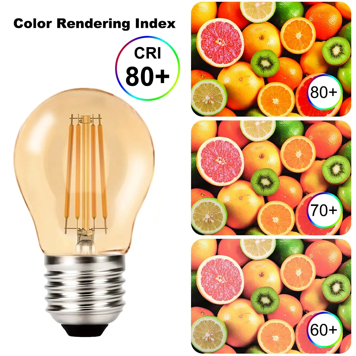 Led Filament Edison Bulb E27 G45 Mini Globe 4W Dimmable Vintage Led Lamp 2200K 2700K Warm White For String Light Bulb