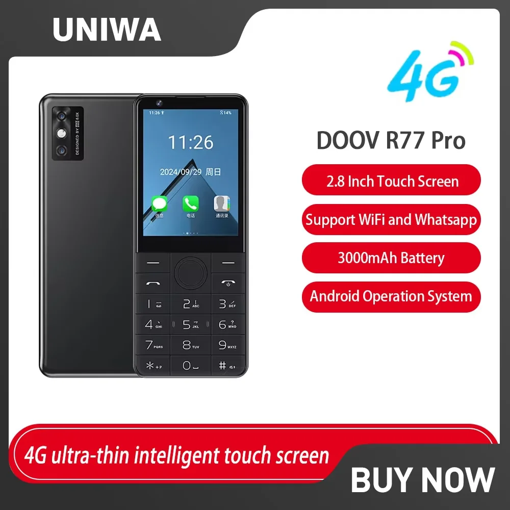 DOOV R77 Pro 4G Смарт-сенсорный экран 2,8 дюйма 3 ГБ + 32 ГБ