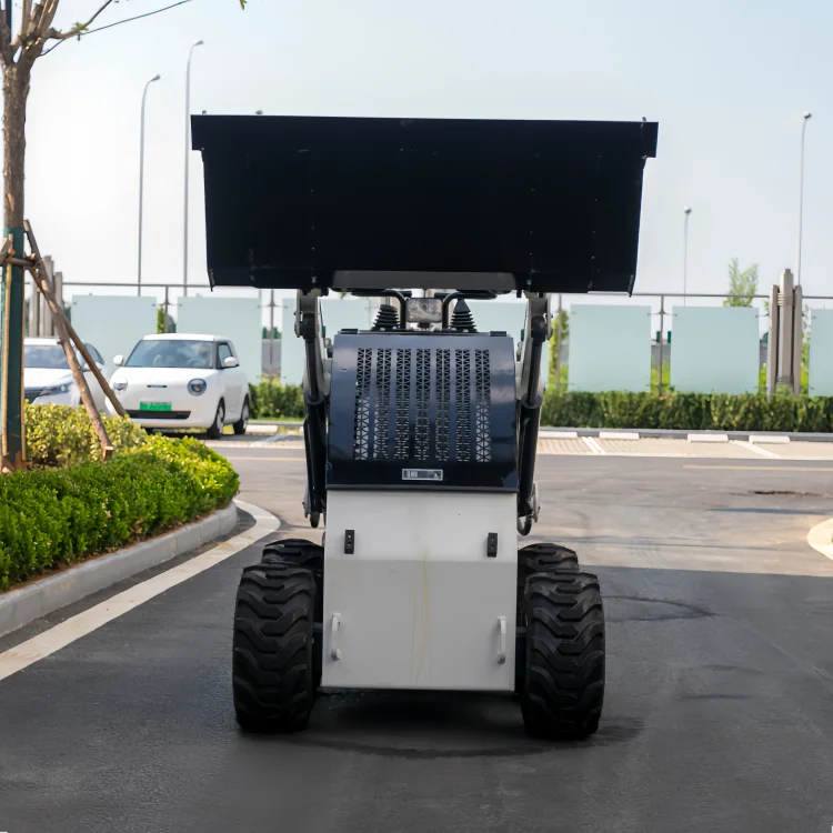 SDLOT Lightweight Mini Skid Steer Loader Koop Diesel Engine CE EURO5 Hydraulic Grass Rake for Lawn Debris Collect