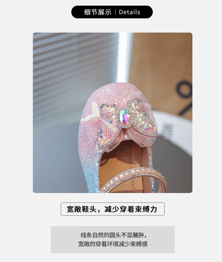 2026 Fashion Elegant Soft Sole Anti-slippery Versatile Dress Leather Shoe for Party Autumn New Children Princess Shoes for Girls