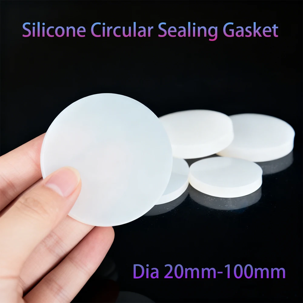 10-20pcs Circular Silicone Sealing Dia 20-100mm Gasket Pipe Joint Sealing Ring Thickness 8mm 10mm Anti Slip Shock-Absorbing Pad