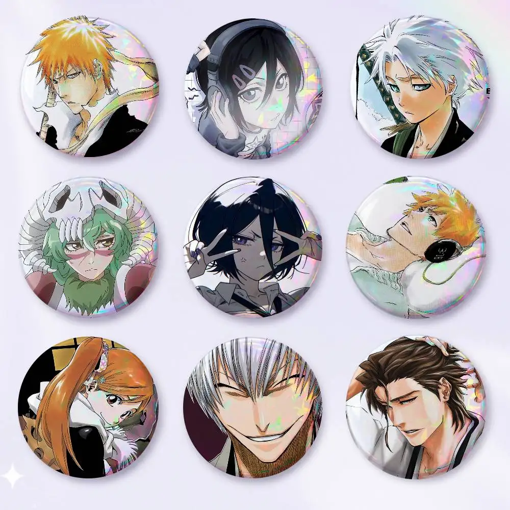 A-bleach-h Cartoon Round Brooches On Backpack Jacket Acrylic Button Pins Collection Gifts