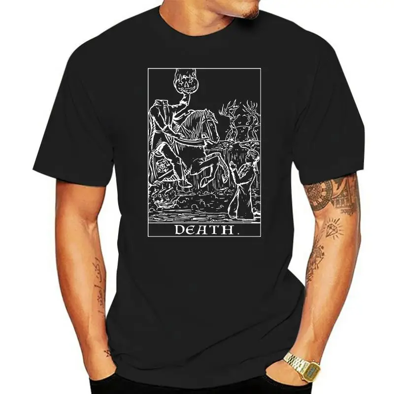 Death Tarot Card Shirt Headless Horseman Halloween The Legend Of Sleepy Hollow 2Xl 7Xl Tee Shirt