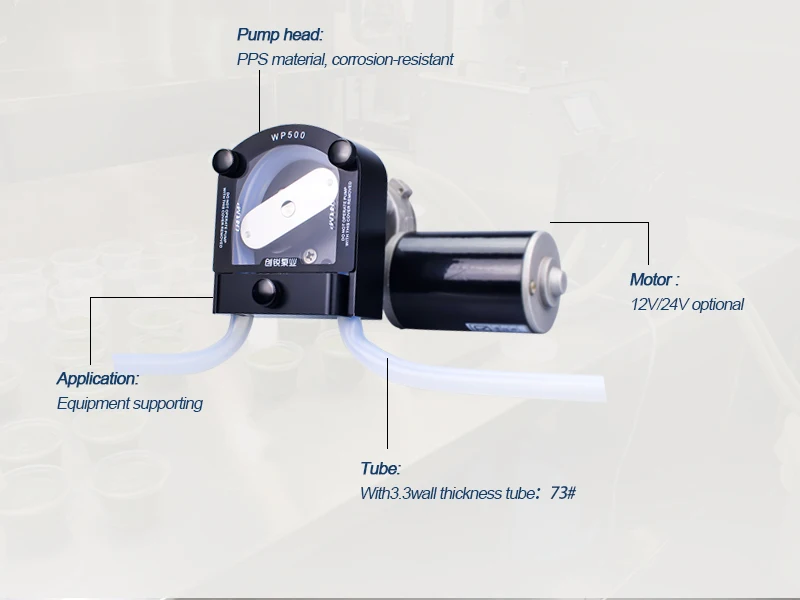 Customized 24V OEM Dosing Peristaltic Hose Pump For Milk Vending Machine