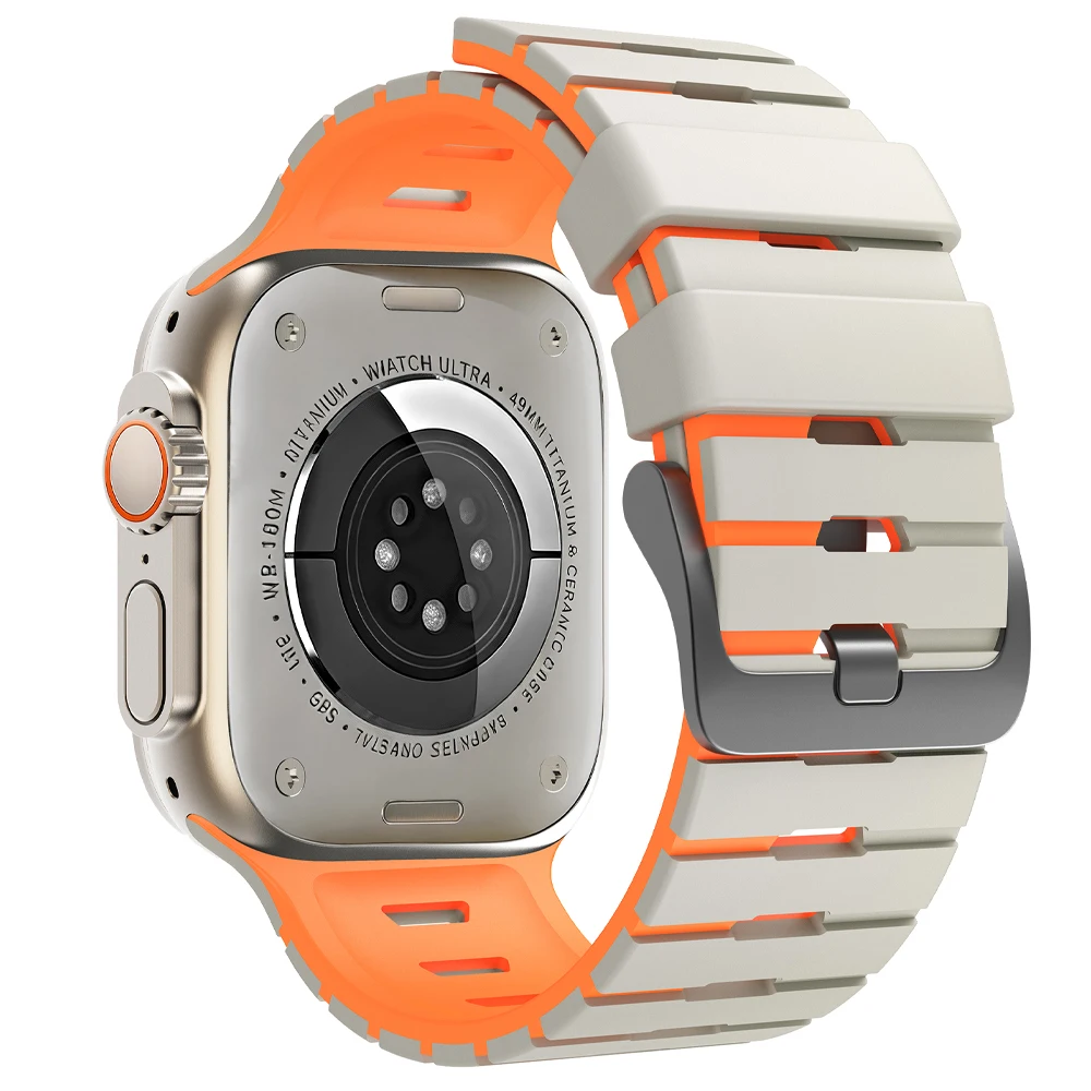 Silikon-Sportarmband für Apple Watch Band 49mm 46mm 45mm 44mm 42mm Correa Armband iWatch Series 11 10 9 8 7 6 5 SE3 Ultra 3 2