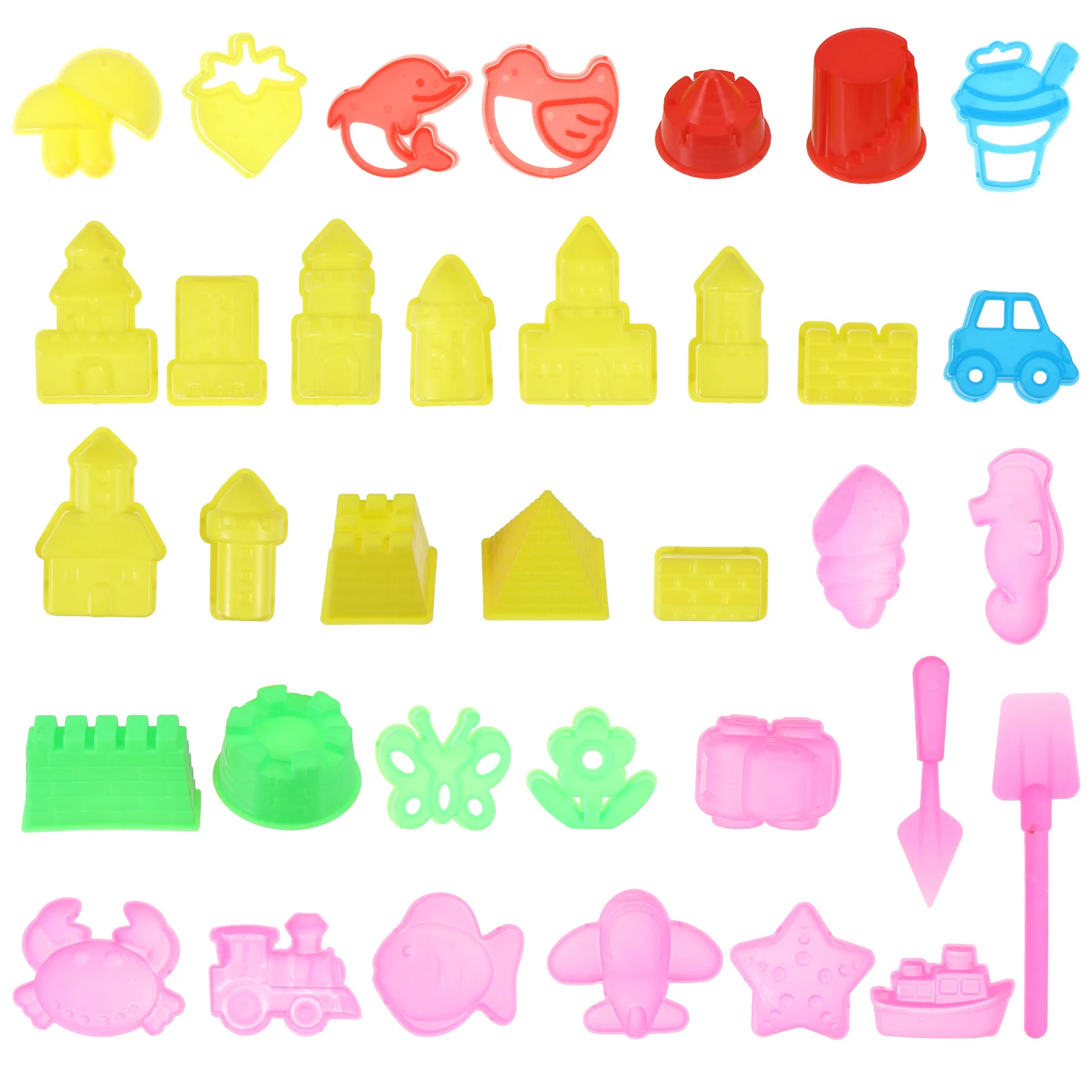 35Pcs Sand Mold Set Children Cartoon DIY Plasticine Clay Kit Colorful Handmade Educational Creativity Skill DIY Plasticine Molds
